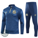 [P.E] Conjunto Santos Zíper Curto 2024/25 Treino Azul (G)