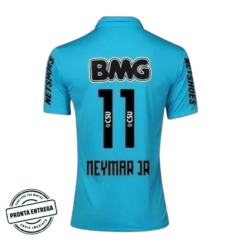 [P.E] Camisa Santos Retrô 2011/12 Azul Neymar JR 11 (GG)