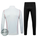 [P.E] Conjunto São Paulo Branco e Preto Zíper Longo (P)