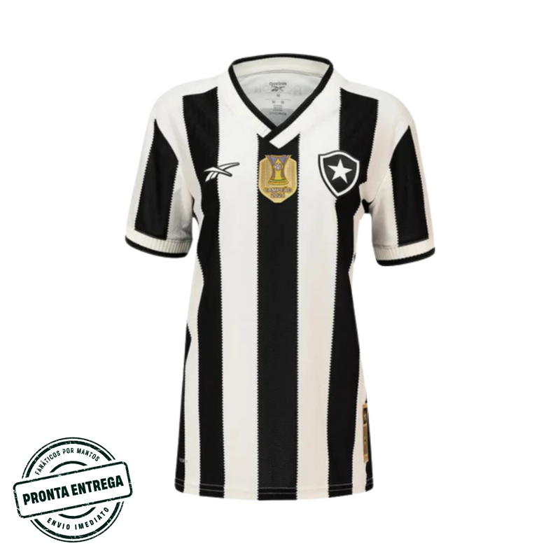 [P.E] Camisa Feminina Botafogo 2024/25 Home (P COM PATCH & M SEM PATCH)