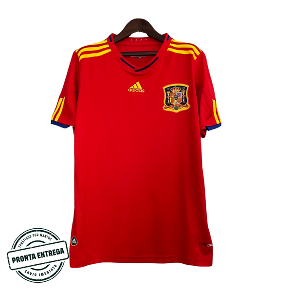 [P.E] Camisa Retrô Seleção Espanha 2010 Home (G)