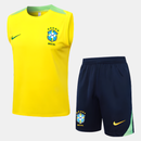 Conjunto Seleção Brasileira Regata 2024/25 - Amarelo e Verde