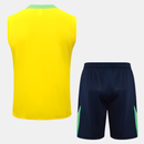 Conjunto Seleção Brasileira Regata 2024/25 - Amarelo e Verde