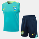 Conjunto Seleção Brasileira Regata 2024/25 - Ciano